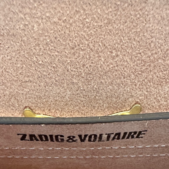 Zadig & Voltaire silver foil leather mini Bag, silver metal chain. Rare Find! - Picture 10 of 12
